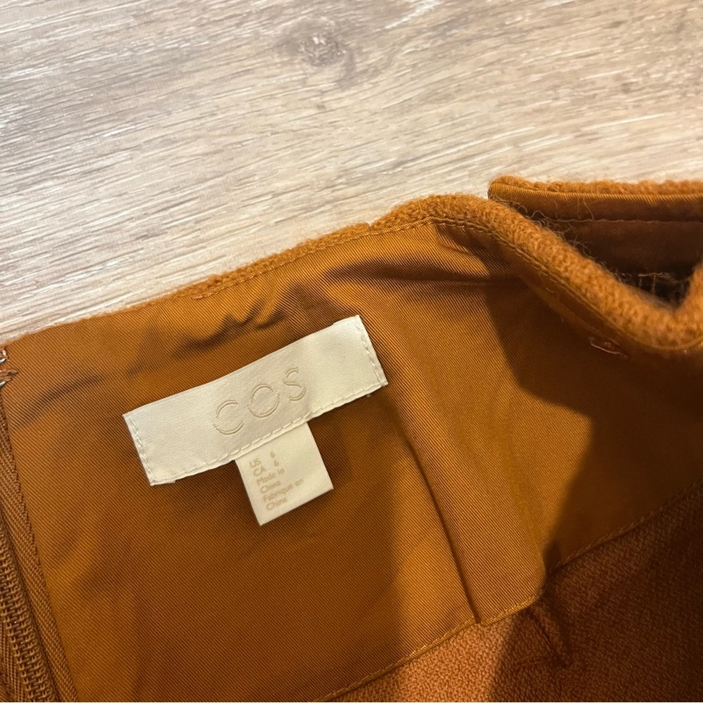 COS Rust Wool Mini Skirt - Picture 5 of 13